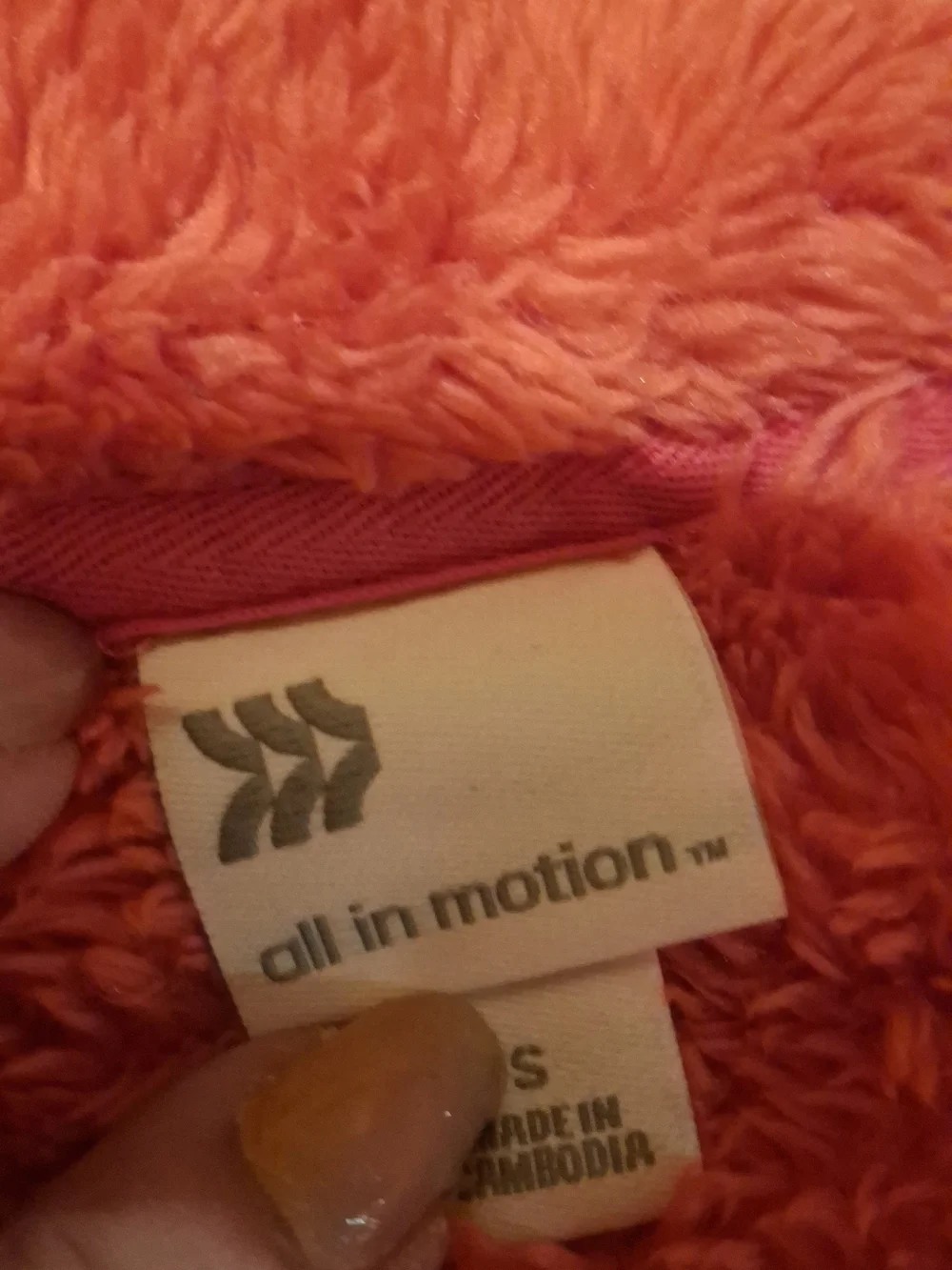 all in motion Coral Teddy Half-Zip Jacket